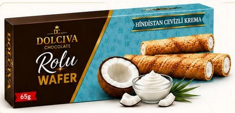 Rulo Wafer 65 g — Hindistan Cevizli Krema