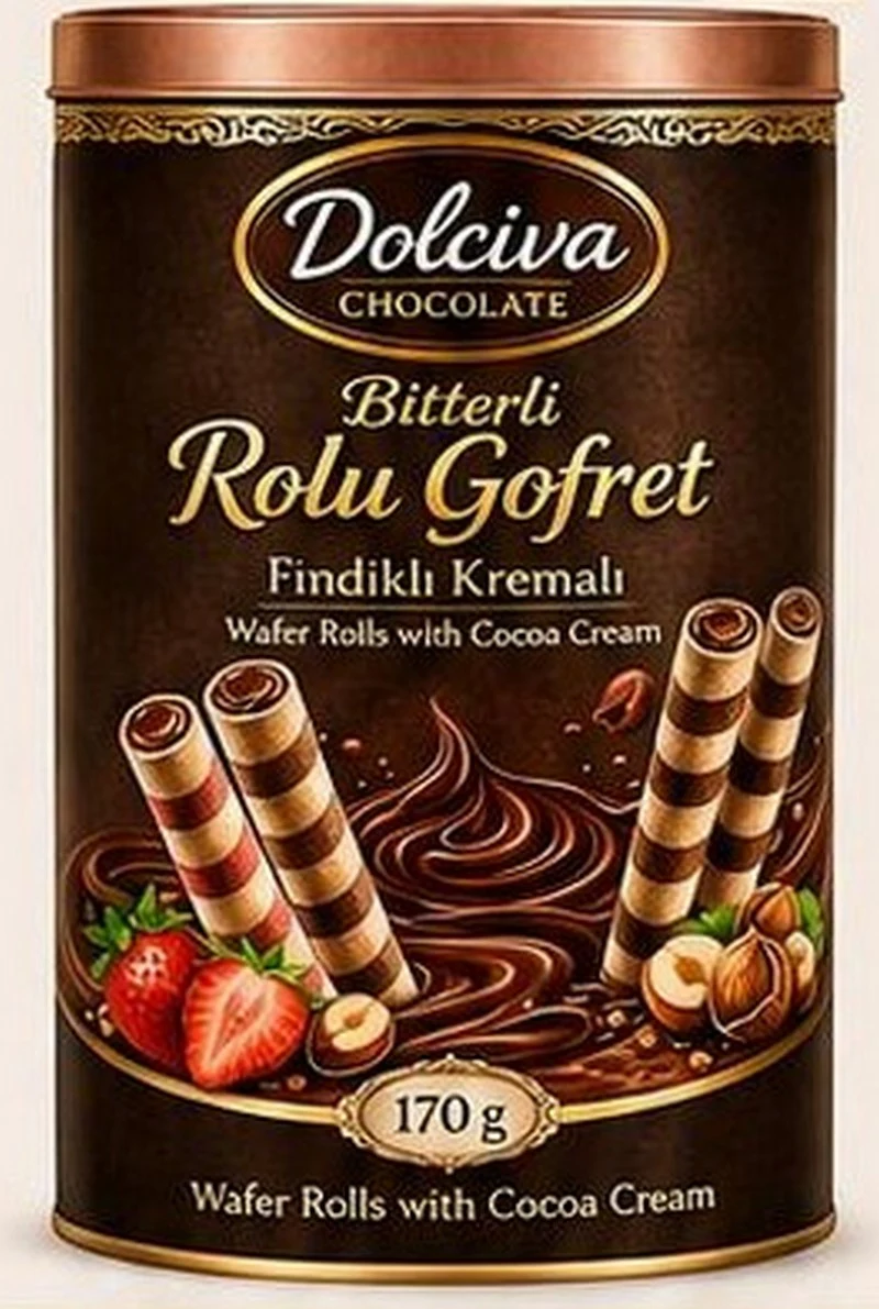 Teneke Rulo Wafer 170 g — Fındıklı Kremalı