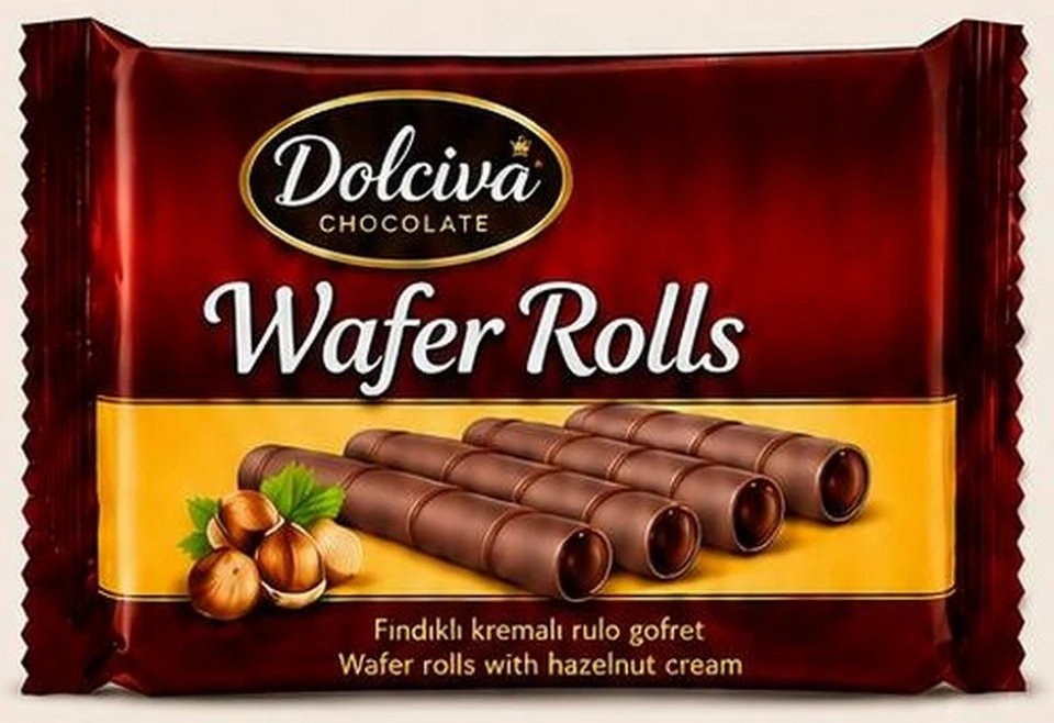 Çikolata Kaplamalı Wafer Rolls 42 g — Fındıklı Kremalı